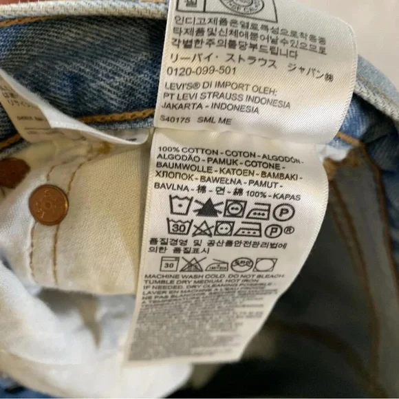 BEAUTIFUL ✨ Levis 501 Skinny Jeans Womens 30x28 High Rise Button Fly Denim - Picture 10 of 13